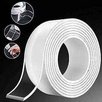 bondwet Double Sided Tape Heavy Duty - Multipurpose Mounting Adhesive Tape for Walls, Washable Reusable Strong Sticky Grip Tape (grip tape 1 pcs)