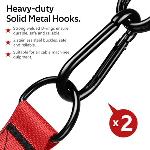 Image of Exercise Handles, Cable Machine Handles for Gym Cable Attachments Training | 2 Pack Heavy Duty Handle with Non Slip Grip for Cable Machines, Pull Down Workouts, Resistance Bands and Home Gym Equipment