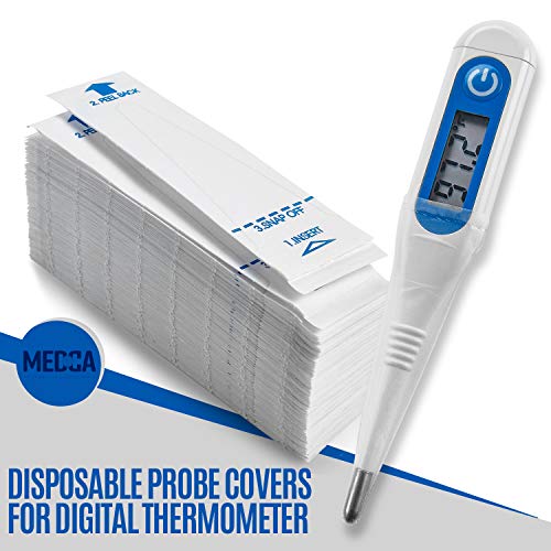 Thermometer Probe Covers - Pack of 200 | Universal and Disposable Probe Cover Box for Digital Thermometer for Accurate Sanitary Oral, Rectal and Underarm Digital and Glass Thermometers Reading - Thumbnail 2