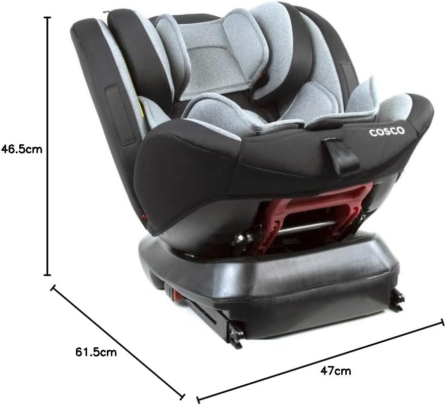 Cosco Kids, Cadeirinha Evolutty 360 X, 0 a 36kg, com Giro 360º e Isofix, Cinza Mescla
