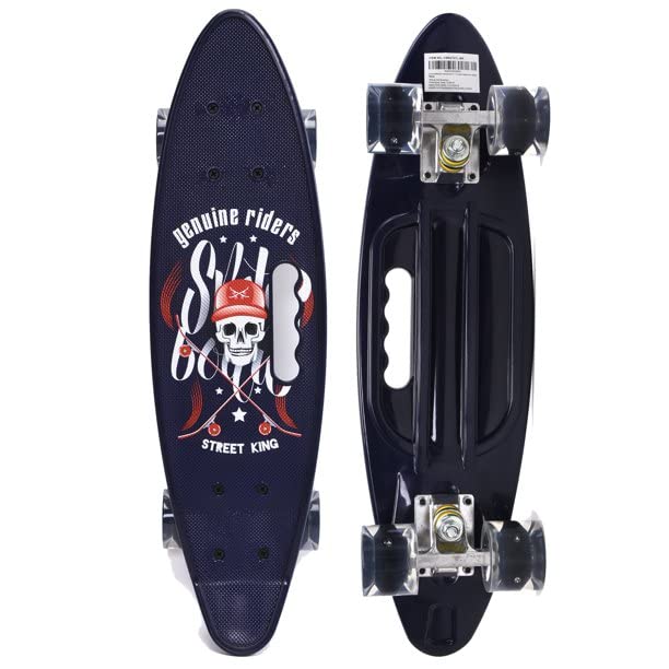 SWIPE KART® Complete Highly Flexible Plastic Cruiser Board 27.5 Inch Skateboards for Beginners or Professional with High Rebound PU Wheels, Color May Vary(1441)