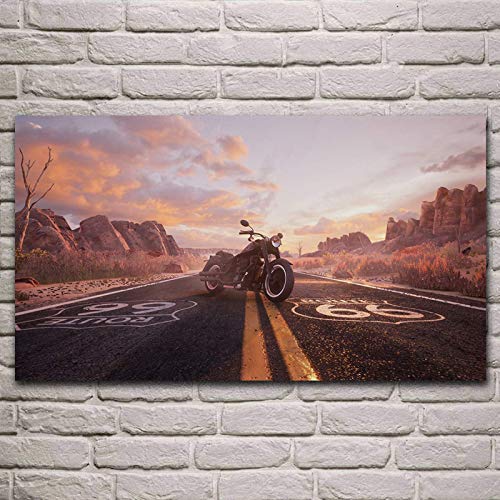 Doyjab Niños Puzzle 1000 Piezas Ruta 66 y Motos De Madera Puzzle Juego Clásico Puzzle Ocio Arte Toys Puzzles 50x75cm