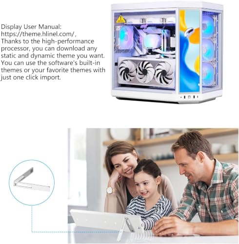 Image of 9.16 inch Computer Temp Monitor, FHD 1920x462 PC Sensor Panel One-Cable Connection(No HDMI Needed), Stretched Bar LCD Dynamic Theme Supported, IPS Mini Secondary Screen for CPU RAM HDD Data, Windows Only