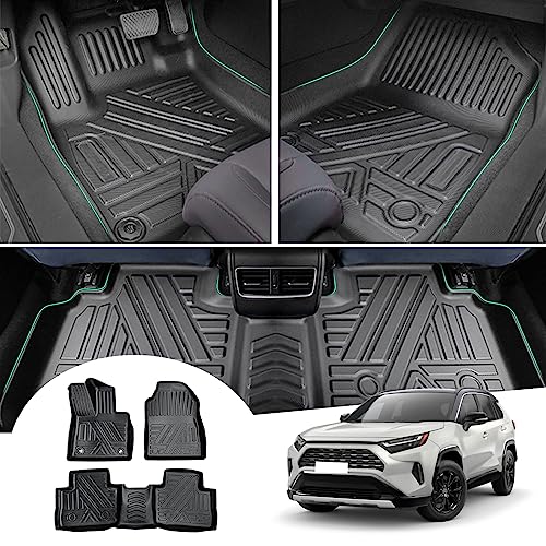 Tapis de sol RAV4 2019-2024 anti-boue avec rebords hauts de protection 3D