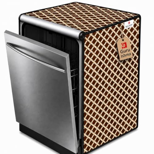 Image of Dishwasher Cover for 12 to 15 Place Setting | Water-Resistant Dustproof Zip Cover | Universal Fit Compatible with Bosch, LG, IFB, Hafele, Faber & More | 63 x 63 x 88 cm | Design 19