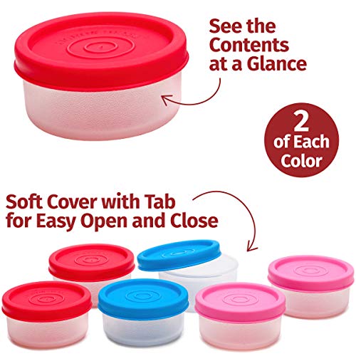 Image of SIGNORA WARE Nano BPA Free Plastic Containers Set (40ml x 6 | Set of 6 | Multicolor)