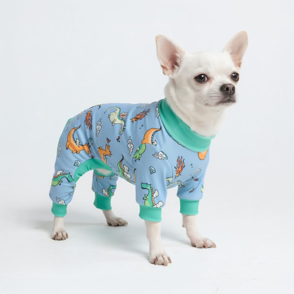 Spark Paws Dog Pajamas - Stretch Onesie Recovery Full Leg Surgery Suit PJS