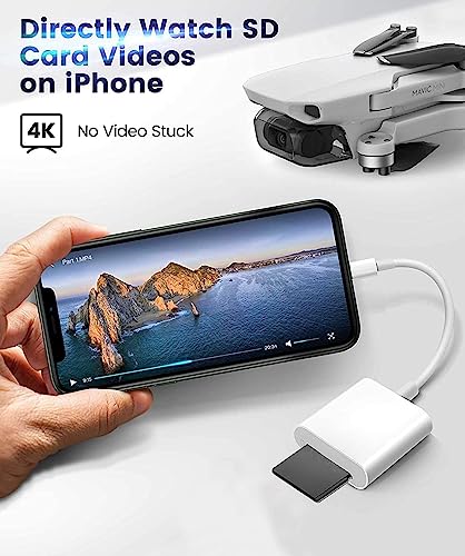 Apple MFi Certified Lightning to SD Card Camera Reader for iPhone/iPad - Image 3