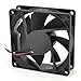 Ruilogod DC 12V Czarne plastikowe Shell chłodzenia wentylator 80mm x 80mm do komputera PC