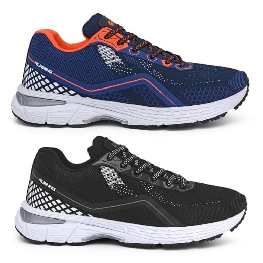 Kit 2 Pares Tênis Esportivo Masculino Para Treinar Academia Corrida Gel Olymp Original (Preto-Marinho, BR, Adulto, Numérico, 42)