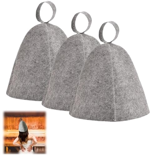 Gorro de fieltro para sauna, 3 unidades, gorro de fieltro, gorro de sauna, gorro de fieltro para sauna, gorro de fieltro, gorro de sauna, gorro de fieltro, gorro de sauna, accesorio para la cabeza