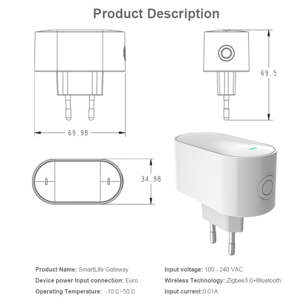Tuya Zigbee Intelligent Gateway Home Linkage Equipment Intelligentes Verknüpfungssystem Home Automation Device unterstützt DREI große Protokolle mit