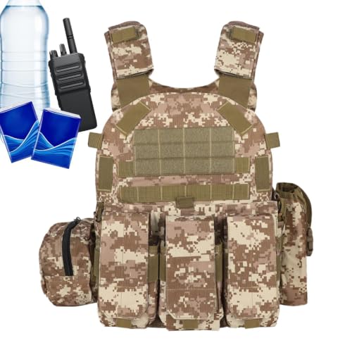 Kids Vest 45cm Adjustable Airsoft Combat Gear - Versatile Detachable