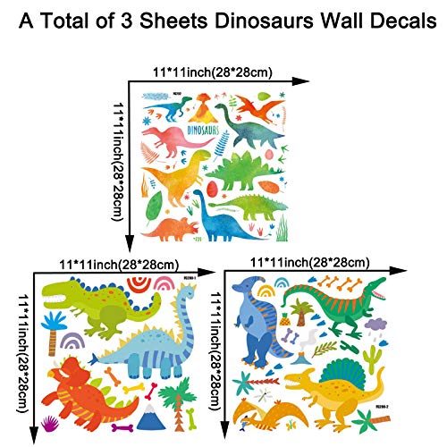 Vinilos Decorativos Maydahui Dinosaurios 3 Hojas 11 pulg miniatura 3