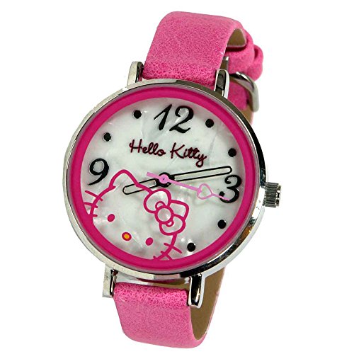 Price comparison product image Reloj Hello Kitty rosa redondo caja metalica