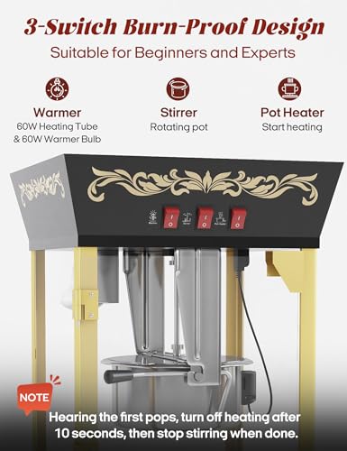 Image of 12oz Popcorn Machine, Home Movie Theater Style Popcorn Maker