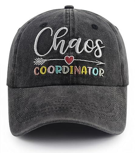 Chaos Coordinator Gifts for Women, Thank You Gifts Hat, Adjustable Embroidered Washed Cotton Boss...