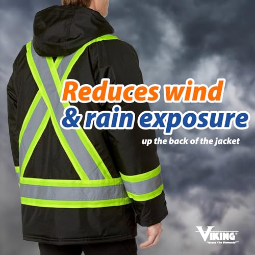 Viking Professional Freezer Insulated Journeyman FR Jacket - Waterproof 300D Trilobal Rip-Stop Hi Vis Jackets for Men4