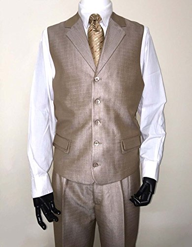 Fortino Landi High Fashion Suit with Edged Notch Lapel 5909V3