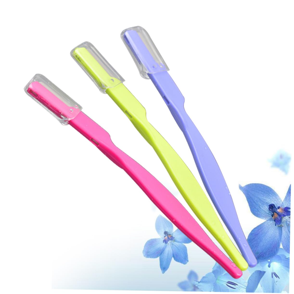 FOMIYES 3pcs Stainless Steel Eyebrow Razor Kit Grooming Tool for Face Brow Shaping