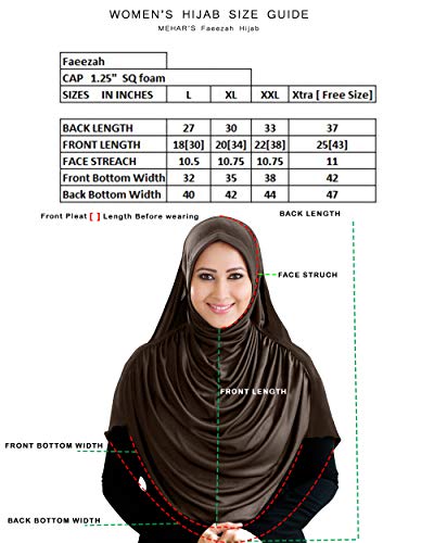 Image of Mehar Hijab Stretchable Frilled Hijab Scarf for Muslim Women | Soft Polyester Stylish Hijab for Women & Teenagers Faeezah Hijab