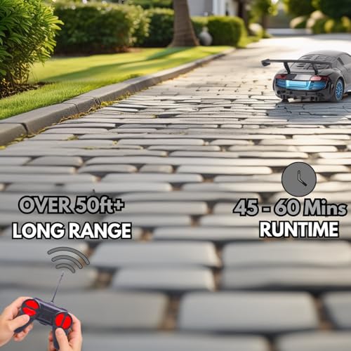 Image of Remote Control Car for Kids |Rechargeable High Speed RC Car with Lithium Battery |Type-C Charging |LED Headlights |Black