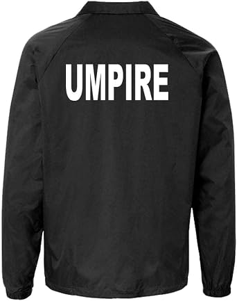 Umpire Baseball Coaches Jacket Event Staff Mens and Womens Outerwear Referee Official Sports Windbreaker