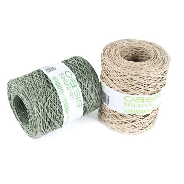 Image of Oasis Bind Wire, Natural Color Paper Coated Wire, Multipurpose Gift-Hamper Wrapping, Flower Bouquet Arrangement Tying, Pack of 1