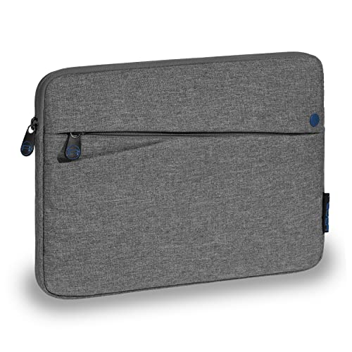 PEDEA Tablet Tasche 9–11" Hülle Case für iPad Pro 11" 2025 M4/M2/M1, iPad Air 11" M3/M2 2024, iPad A16, Galaxy Tab S10FE, S9, A9+, Sleeve mit Zubehörfach, grau