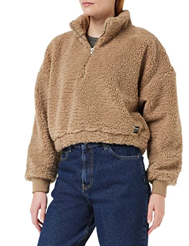 Dr. Denim Damen Sanne Teddy Pullover, Nougat, S