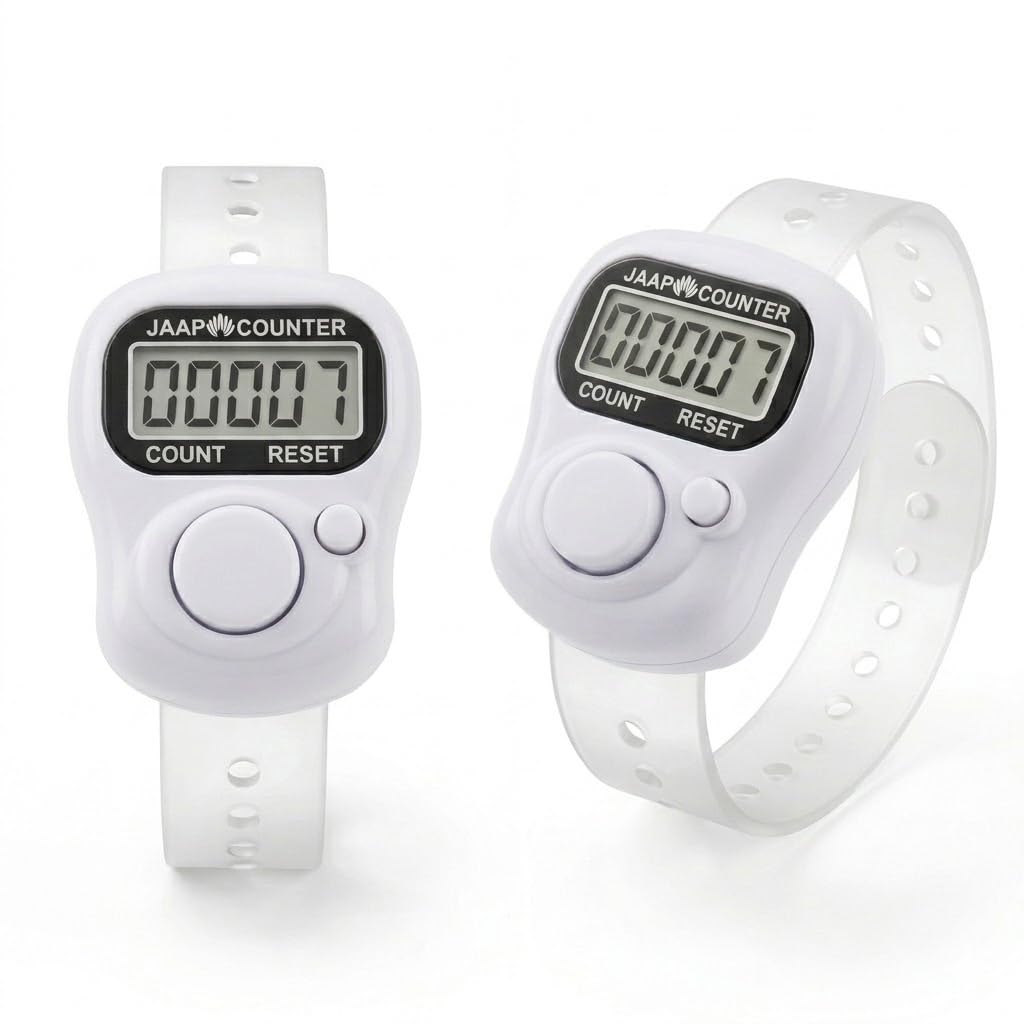 Digital Lap Counter Digital Tally Counter Set of-2 - Naam Jap Counter | Mini Digital Tally Counter Finger Ring | Electronic Chanting Count Machine for Mantra Jap, Meditation, Prayer & Cricket Umpire-image-7