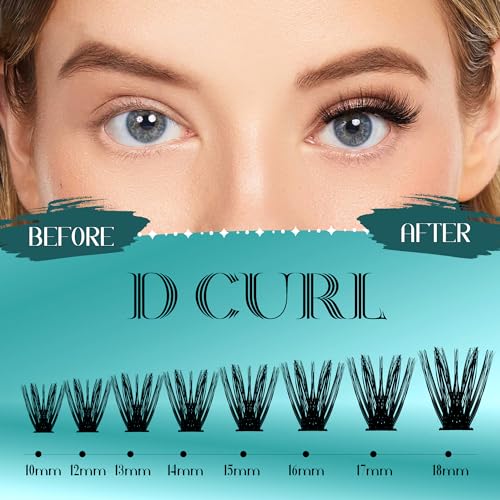 GEMERRY Individual Eyelashes 60D Curl Cluster Lashes Natural Eyelash Extension 280pcs Mixed Tray Reusable Handmade Home Application (60D-0.07D-10-18MIX) - Image 4