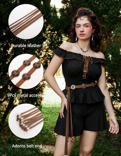 Scarlet Darkness Women Renaissance Belts Waist Belts for Dresses Bohemian Style Waist Belt2