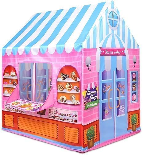Image of Play Tent House for Kids - Lightweight Indoor Outdoor Play House for Boys & Girls | Multicolor (Candy)