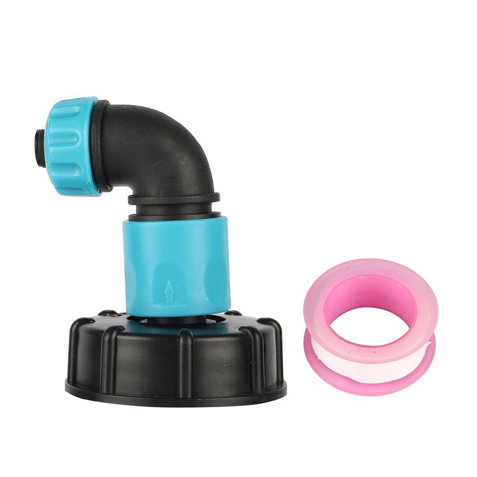 Conector de manguera de 2 vías, Conector del extremo de la manguera, interfaz de tubería de 1/2 pulgada Adaptador de acoplamiento rápido de 60 mm hilo hembra, boca gruesa, tanque de pescado, jardín, r