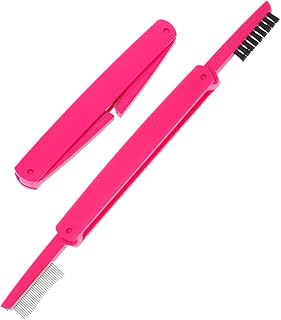 Mobestech Lash Separator Brush Eyelash Brush and Comb Metal Foldable Eyebrow Eyelash Comb Metal Teeth for Girl Women Daily Use to Define Lash& Brow 2Pcs (Color random)