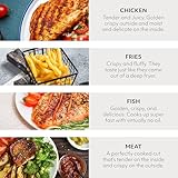 Sur La Table Compact 3.8 Quart Air Fryer - Digital LED Touchscreen Display with 8-Presets, Air Fry, Bake, Roast, Broil, and Reheat, 1500W