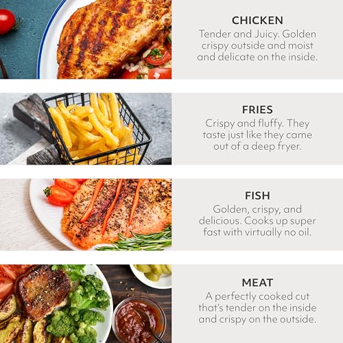 Finished meals from SUR LA TABLE KITCHEN ESSENTIALS 5-in-1 Air Fryer