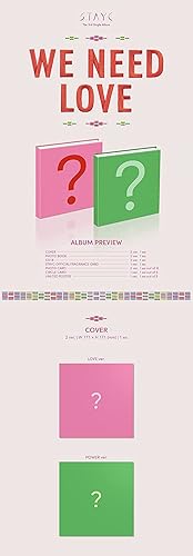Dreamus STAYC -WE Need Love [Love ver.] (3er álbum individual) Álbum+Beneficios limitados de preventa+Regalo culturecoreano (pegatinas decorativas,