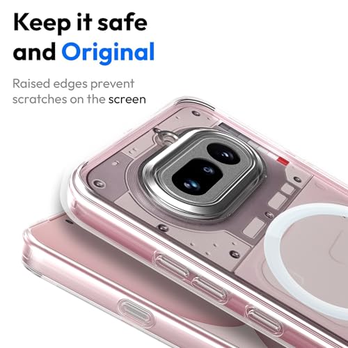 Image of Compatible for Nothing Phone 4a Translucent Hard Back | Only Compatible with Wireless Magnetic Accessories | Thin and Slim Magnetic Back Cover (Clear)