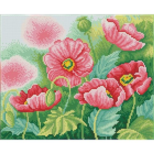 Image of DIAMOND DOTZ Watercolour Poppies Diamond Painting Kits for Adults - Diamond Art Kits a Relaxing Creative Craft Kit with Dotz Gems 11.8x14.6