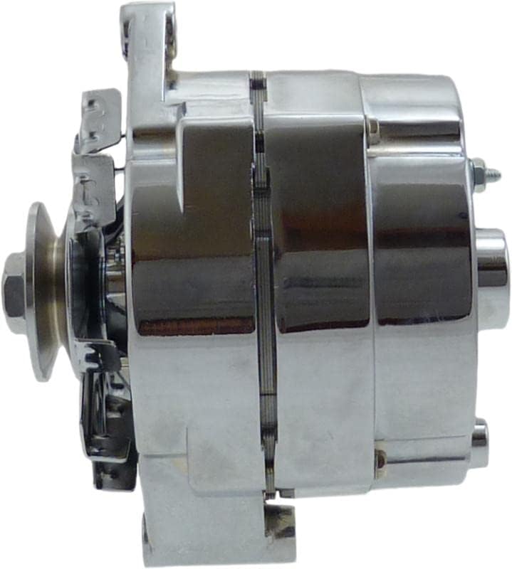 New Premium Super High Output 120 Amp Chrome Alternator for Big and Small Block Chevys with 1 wire hookup. Excellent low Speed Charging Great for Street Rods & Muscle Cars Chevy BBC SBC 7127CH