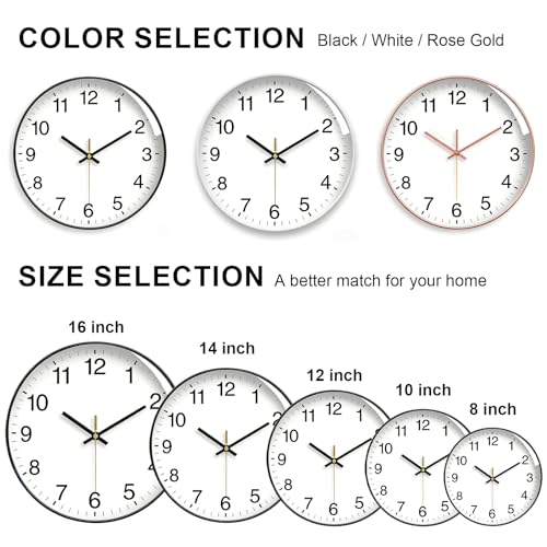 Reloj de pared personalizado silencioso, 8 pulgadas, analógico miniatura 4