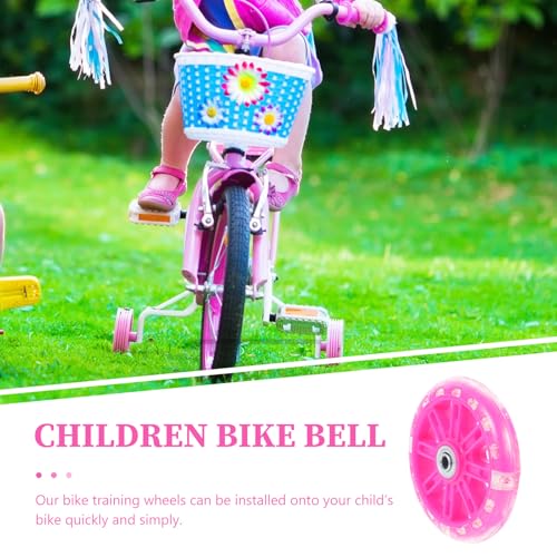 FOMIYES Ruedas de entrenamiento profesionales para bicicleta con ruedas traseras intermitentes reemplazables resistentes al desgaste, soportes ajustables, campana incluida, aptas para bicicletas de 12-20 pulgadas miniatura 6