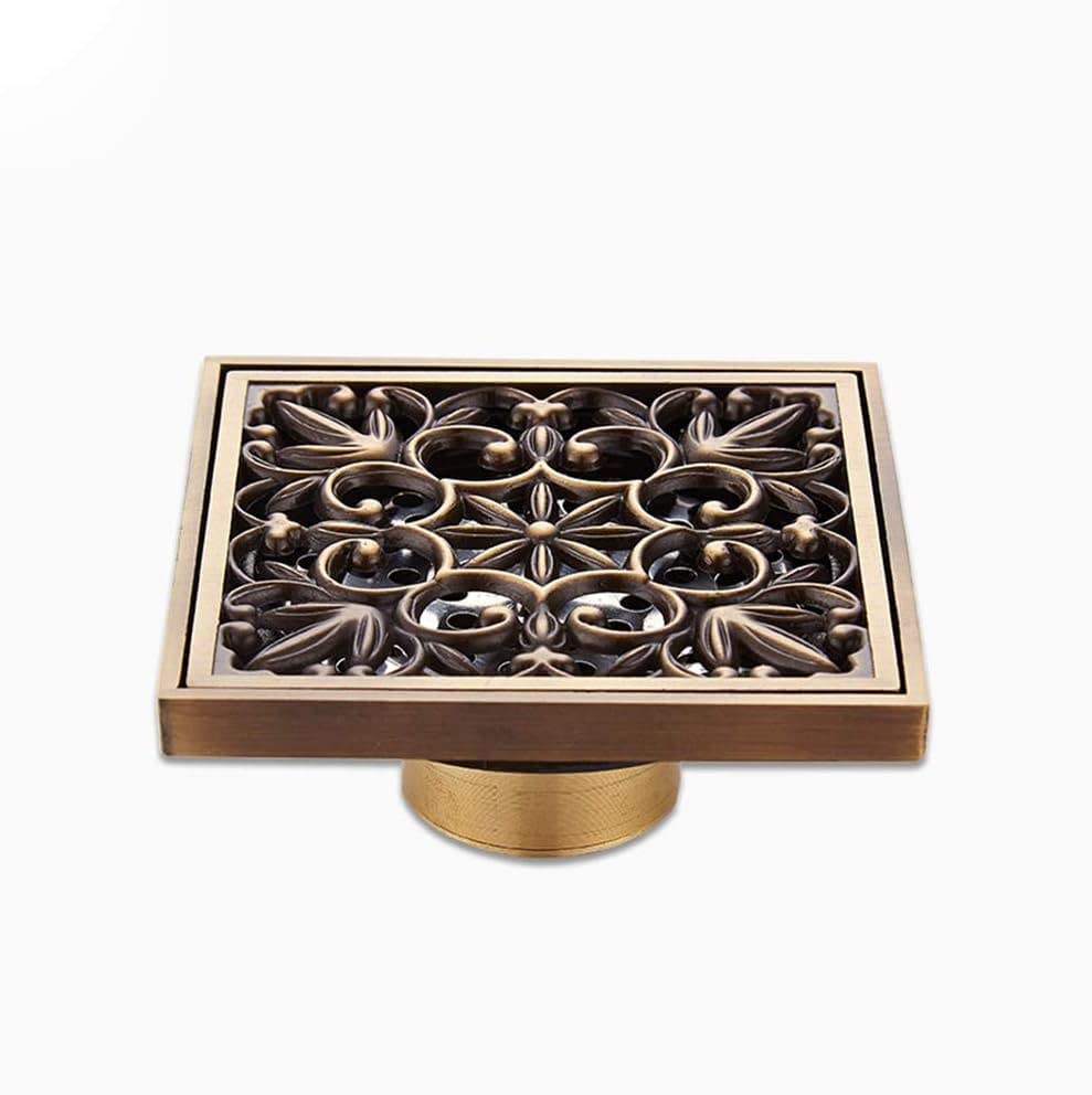 Siphon de douche en laiton antique pour évacuation et drainage d'eau