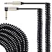 Asmuse Coiled Guitar Cable Curly Instrument Cable Right Angle 1/4 Inch for Electric Guitar Bass Keyboard to Amp 10 ft