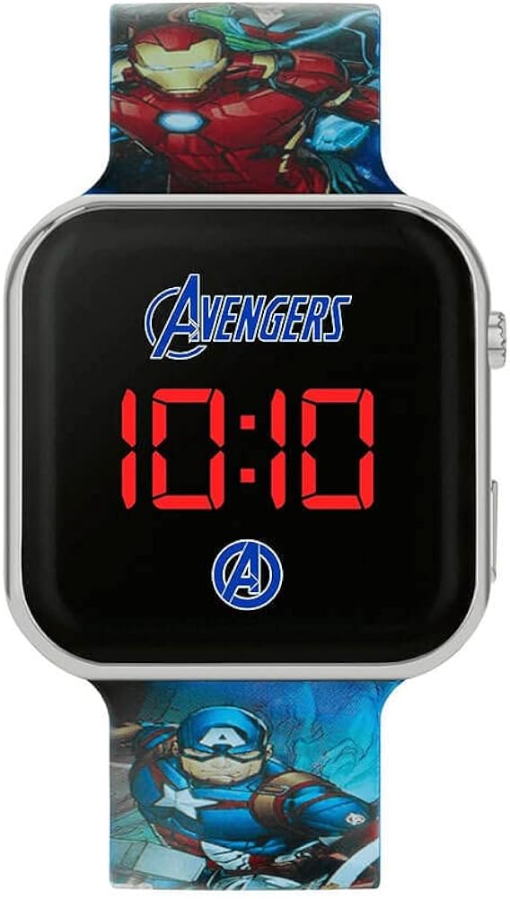 Disney Avengers Kids Blue Strap LED Watch AVG4706