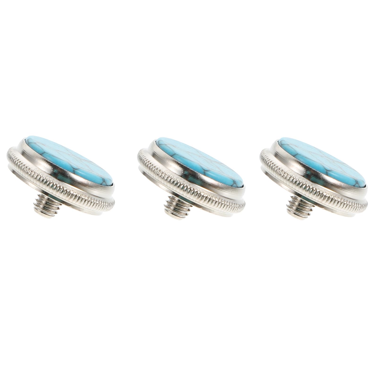 Boutons de Piston Accessoires Remplaçables pour Fixer Boutons 3 Pièces en Cuivre Bleu Design Créatif et Pratique pour Trompette pour Instruments de Musique