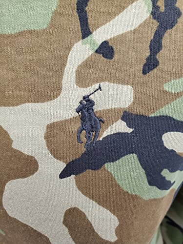 Polo Ralph Lauren Double Knit Tech Fleece Hoodie (Medium, Camo (Black Pony))3