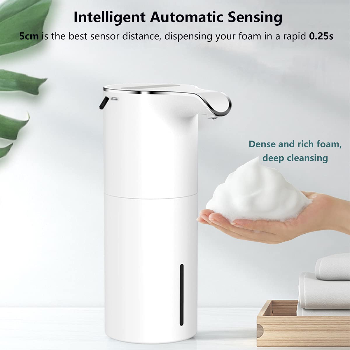 Amazon｜自動泡石鹸ディスペンサー、450mlタッチレスハンド